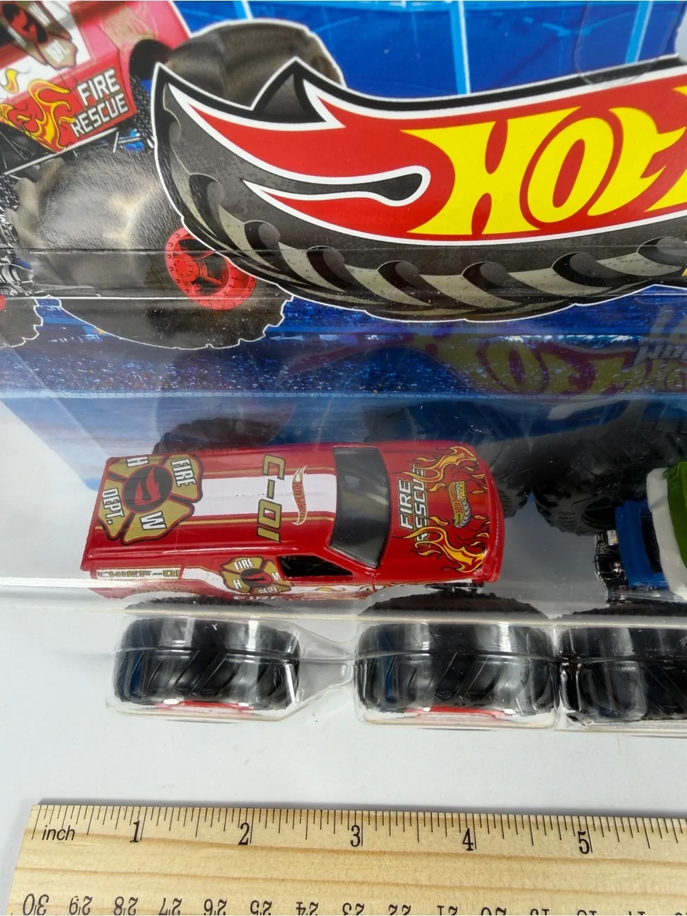 Hot Wheels Monster Trucks Demolition Doubles Fire Rescue & HW 5 Alarm
